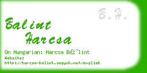 balint harcsa business card